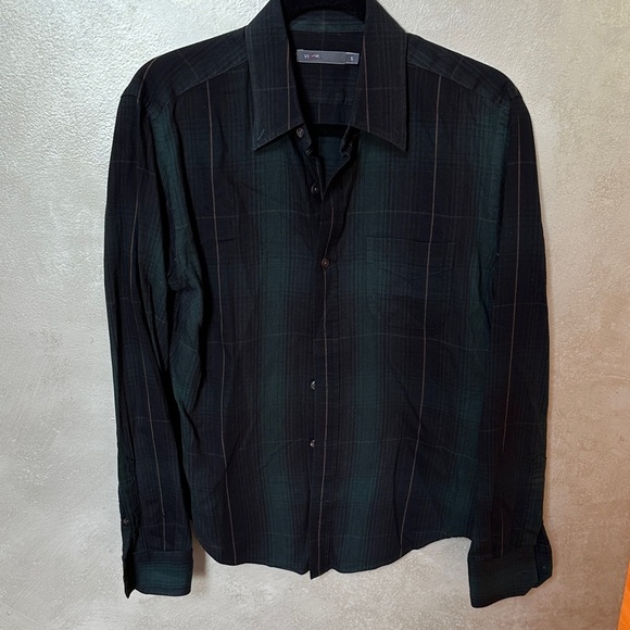 Vince Other - Vince Dark Plaid Collared Shirt